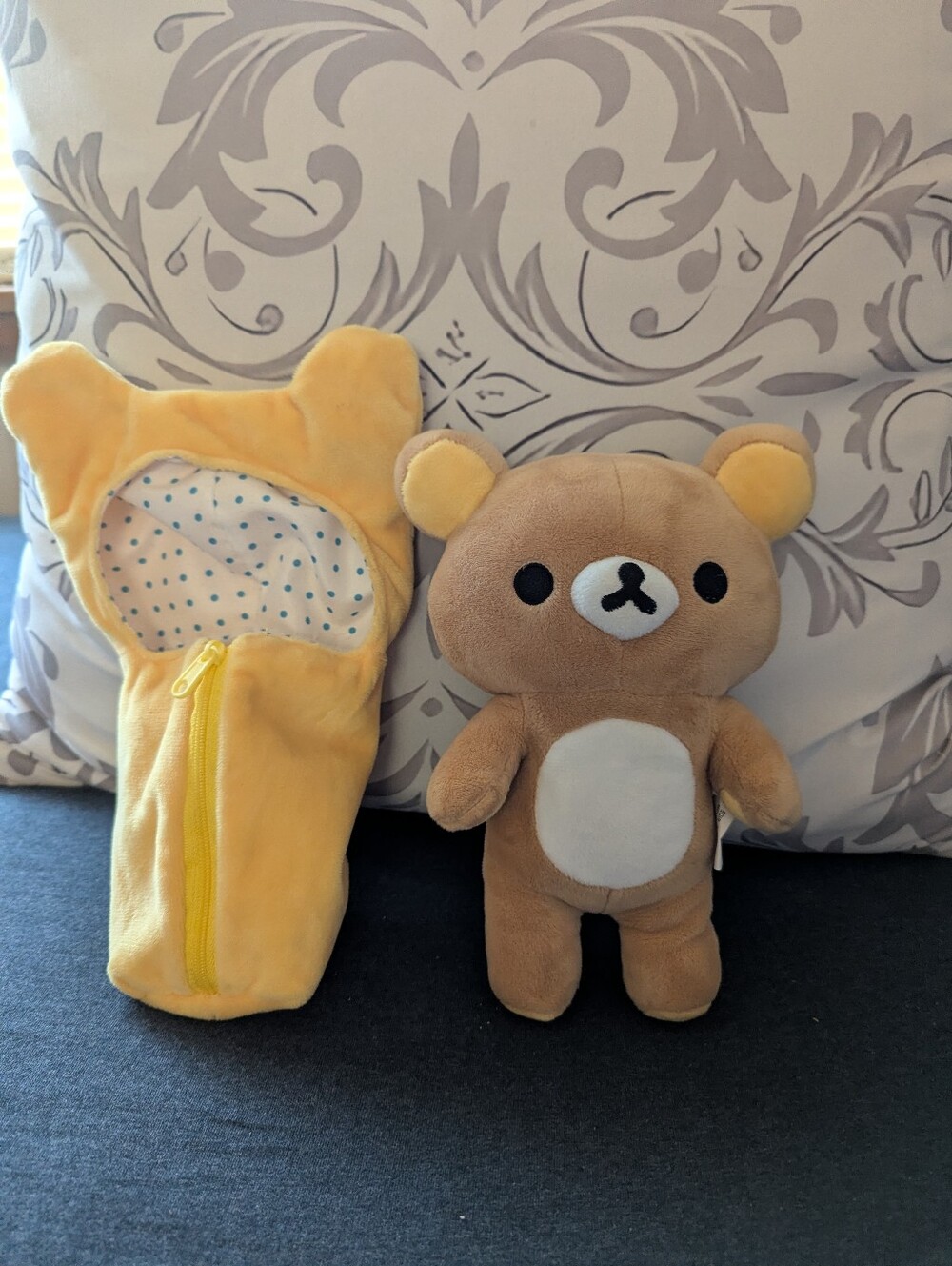 Rilakkuma sleeping bag plush, pre-owned, in good condition, size 9".